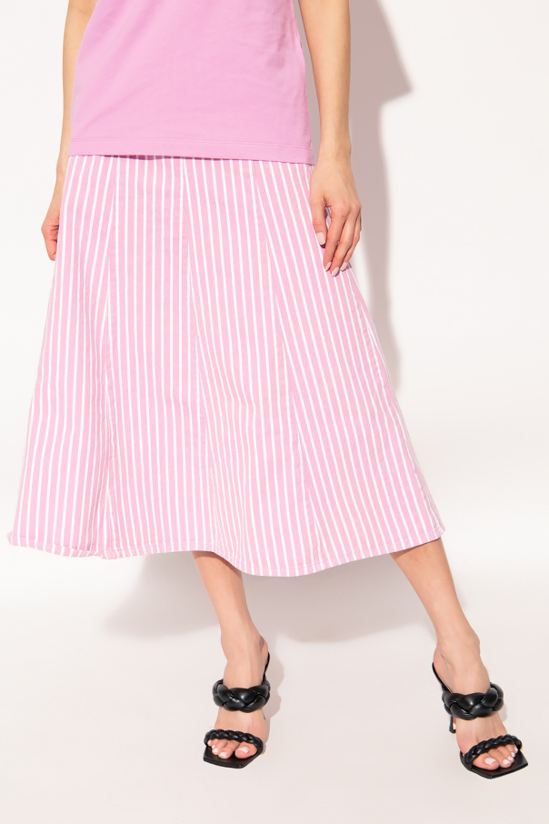 国内発送/送料関税込【GANNI】 STRIPE SKIRT GANNI/ガニー】スカート Melange Stripe Suiting Midi Skirt